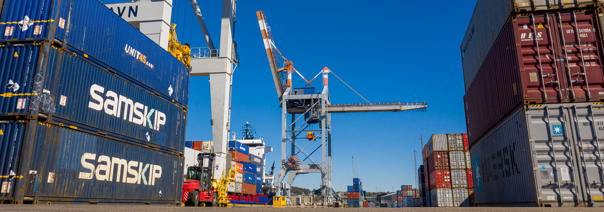 Containerhavnen i Larvik. Foto: Larvik havn