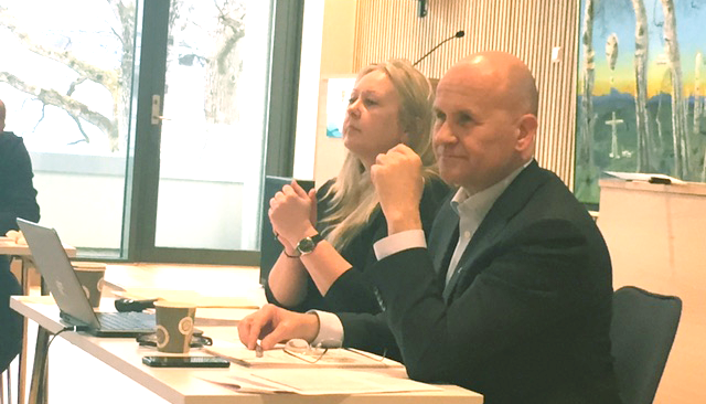 Prosjektleder Nina Ambro Knutsen og fylkesordfører og leder for styringsgruppen, Rune Hogsnes.