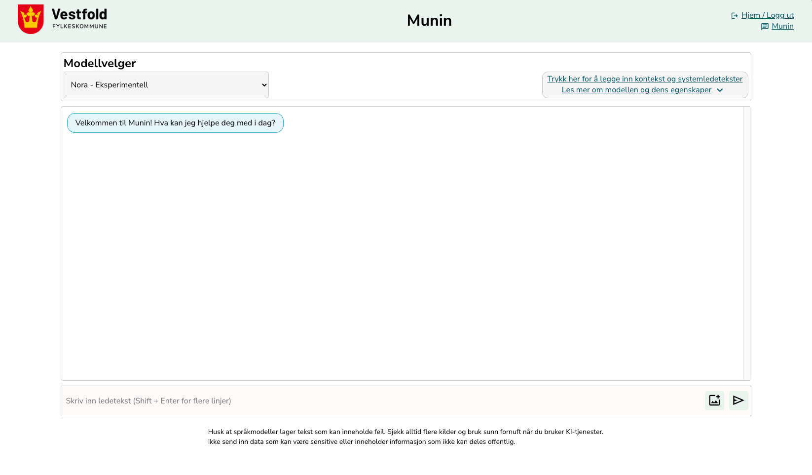 Brukergrensesnitt i Munin