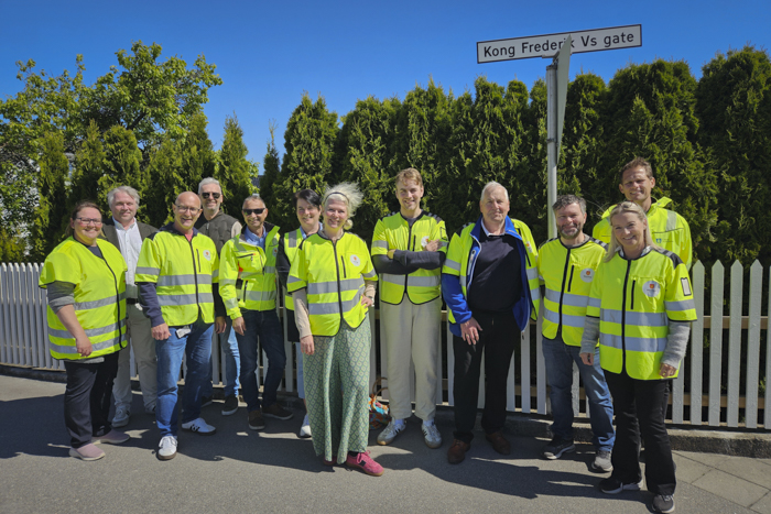 Representanter fra trafikksikkerhetsutvalget fra venstre: Vibeke Jacobsen, Jørgen Johansen, Glenn Lauritsen, Per Christensen, Rune Sundmark, Karin Walin, Suzy Haugan, Fabian Sandvold, Knut Anvik, Alf Olsen, Vibeke Blikra, Christian Trankjær