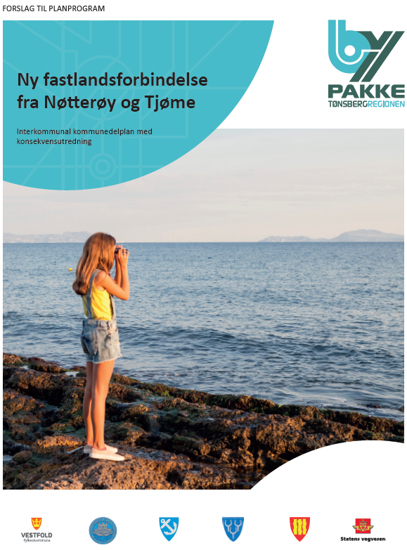 Foto av forsiden til planprogram for Ny fastlandsforbindelse fra Nøtterøy og Tjøme