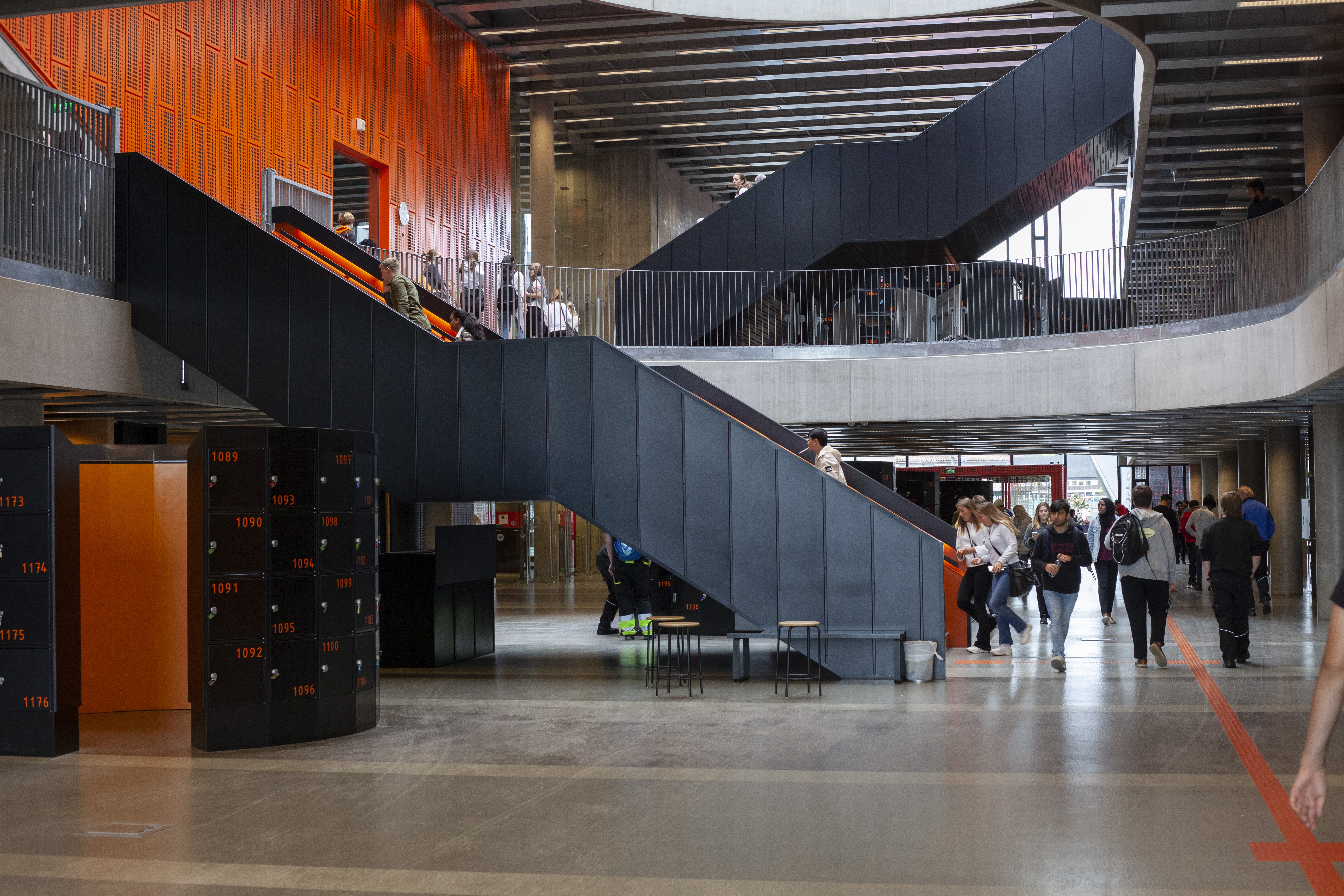 Oversiktsbilde av første etasje på skolen.