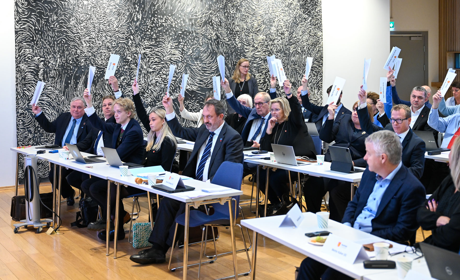 Bilde fra et politisk møte