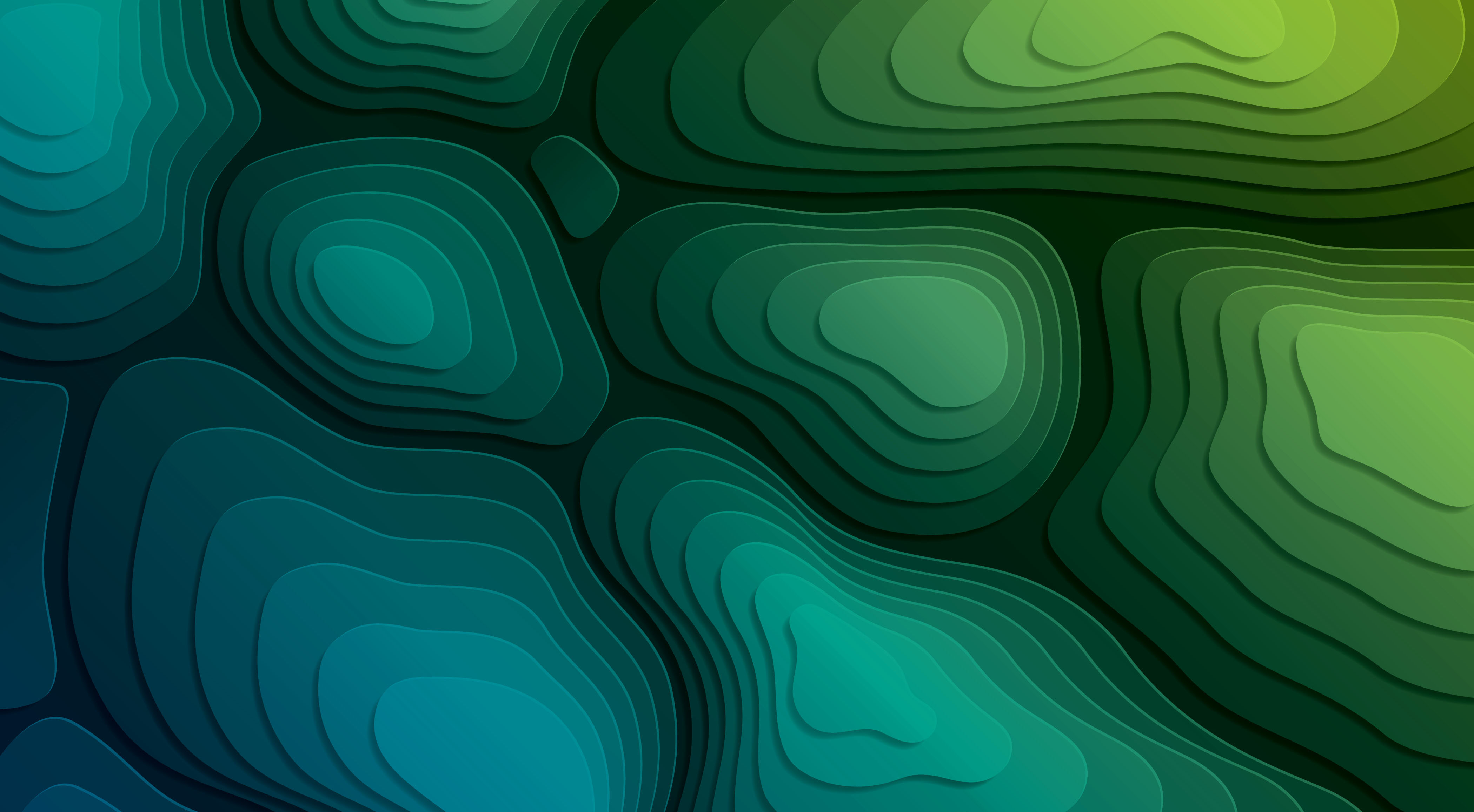 Abstrakt bilde, grønt og blått