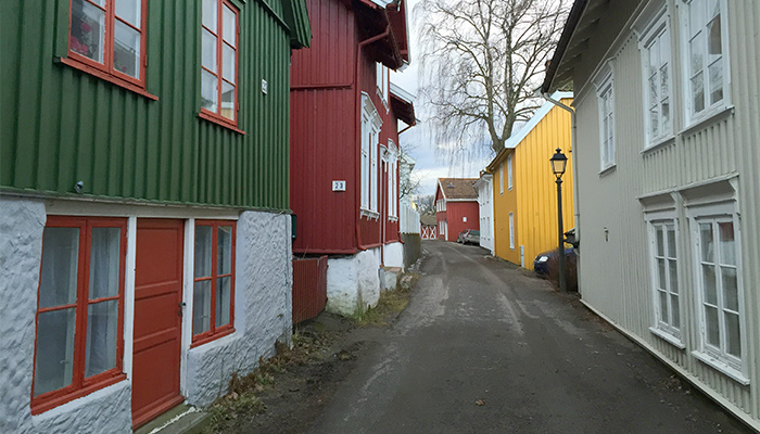 Gate med gamle hus