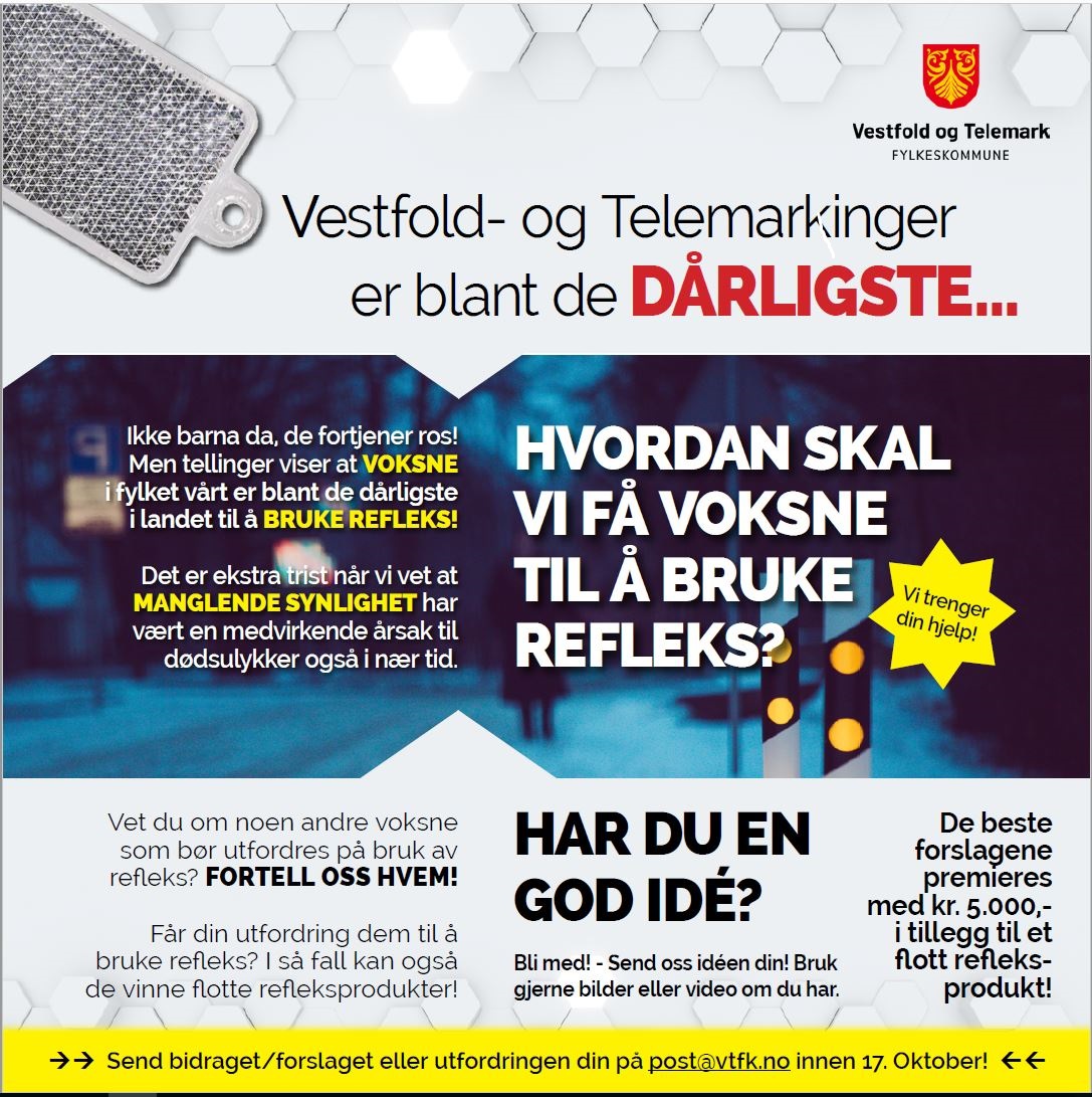Kampanje for trafikksikkerhet - bruk refleks